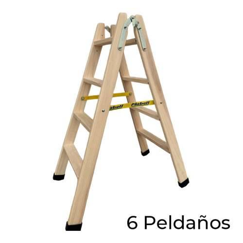 Ljestve na preklop sa 6 koraka Plabell Drvo 164 x 31/55 cm Cijena