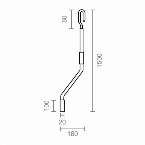Ručica za tendu Micel TLD06 Bijela 150 cm Cijena