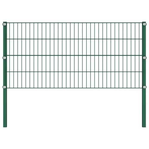 Panel za ogradu sa stupovima željezni 1,7 m zeleni Cijena