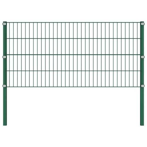 Panel za ogradu sa stupovima željezni 5,1 m zeleni Cijena