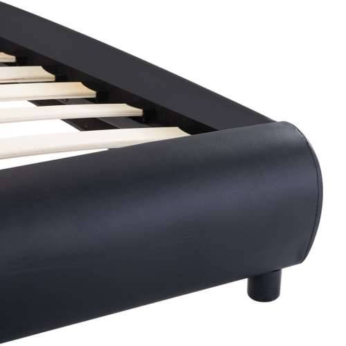 Okvir za krevet od umjetne kože s LED svjetlom crni 90 x 200 cm  - Crna 90 x 200 cm Cijena