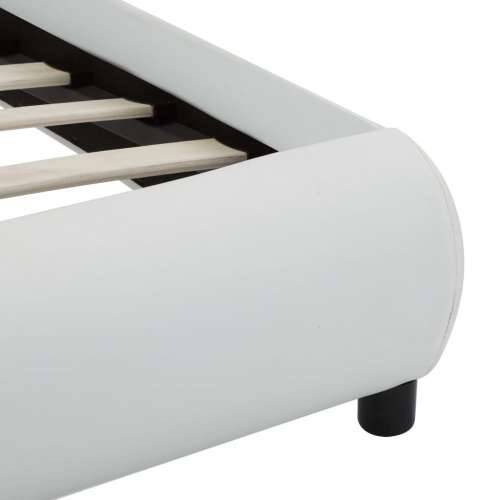 Okvir za krevet od umjetne kože s LED svjetlom bijeli 90x200 cm  - Bijela 90 x 200 cm Cijena