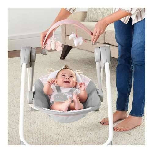 Naslonjač za ljuljanje Ingenuity Compact Swing - Flora Svetlo roza Cijena