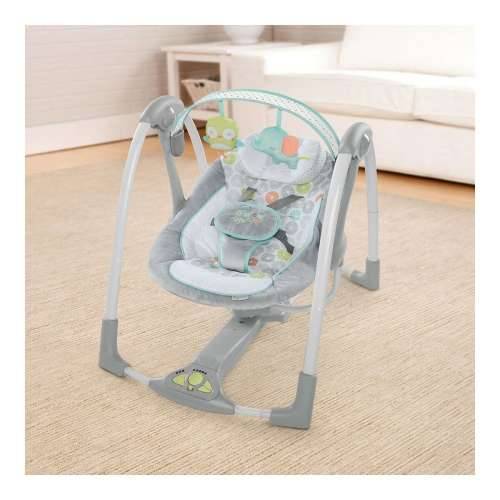 Naslonjač za ljuljanje Ingenuity Compact Swing - Hugs & Hoots Bijela Siva Cijena