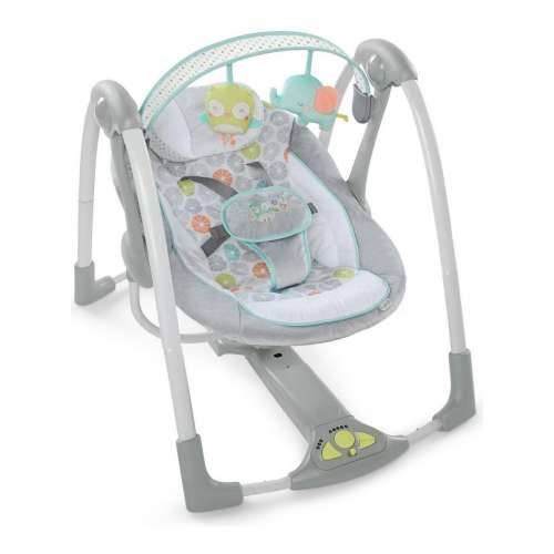 Naslonjač za ljuljanje Ingenuity Compact Swing - Hugs & Hoots Bijela Siva Cijena