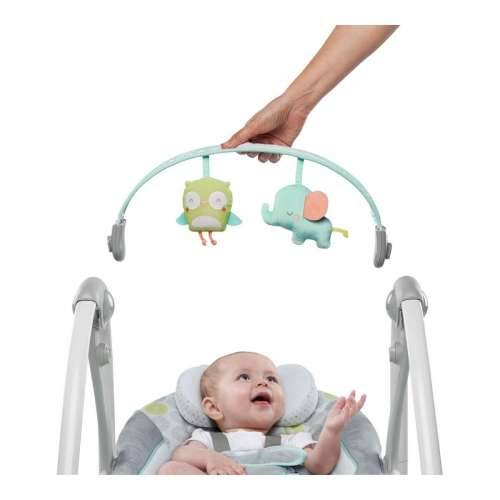 Naslonjač za ljuljanje Ingenuity Compact Swing - Hugs & Hoots Bijela Siva Cijena