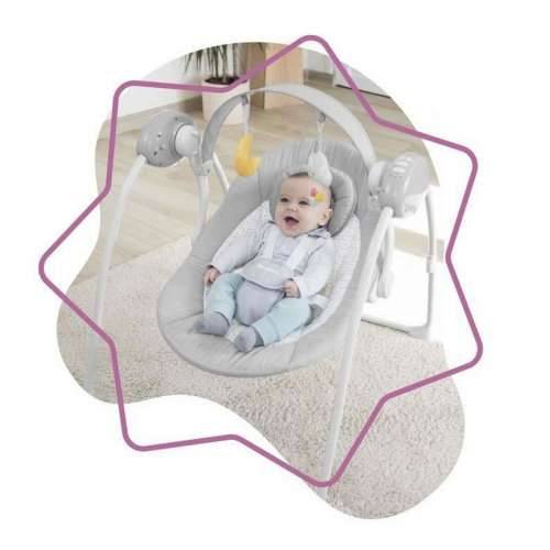 Naslonjač za ljuljanje Badabulle Candy Comfort Swing Siva Bijela Cijena