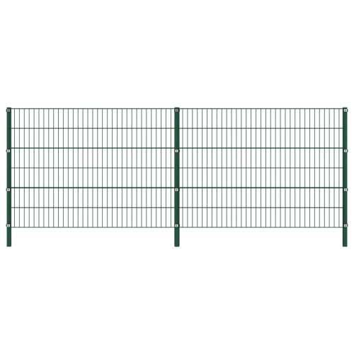 Panel za ogradu sa stupovima željezni 3,4 m zeleni Cijena