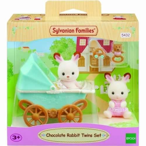 Playset Sylvanian Families Chocolate Bunny Twins and Double Stroller Cijena