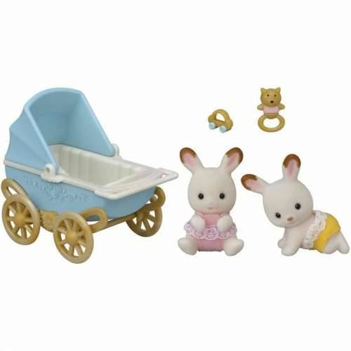 Playset Sylvanian Families Chocolate Bunny Twins and Double Stroller Cijena