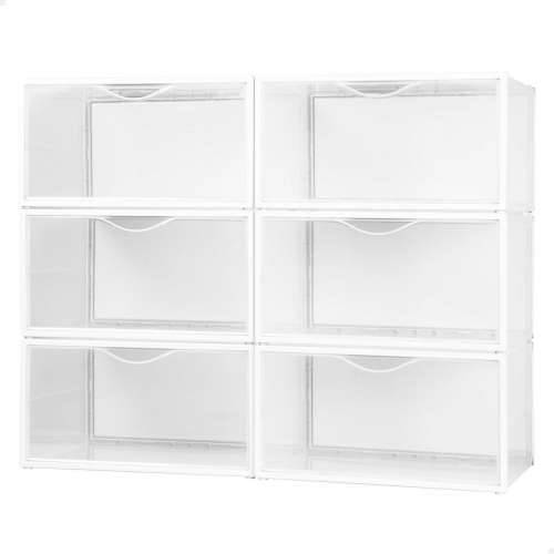 Stackable shoe box Max Home Bijela 6 kom. polipropilen ABS 35 x 18,5 x 27 cm Cijena