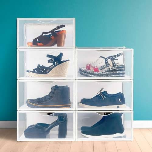 Stackable shoe box Max Home Bijela 6 kom. polipropilen ABS 35 x 18,5 x 27 cm Cijena
