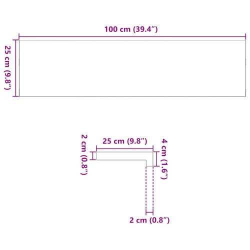 Gazišta stepenice 2 kom tamnosmeđi 100x25x2 cm masivna hrast - Tamno smeđa 100 x 25 x 2 cm 2 Cijena