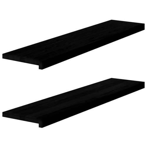 Gazišta stepenice 2 kom tamnosmeđi 110x25x2 cm masivna hrast - Tamno smeđa 110 x 25 x 2 cm 2 Cijena