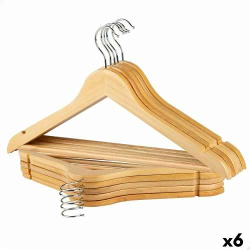Sada vešiakov na prádlo Max Home Prirodno Drvo Čelik 44,5 x 23 x 1 cm 10 Dijelovi (6 kom.) Cijena