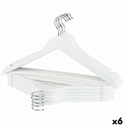 Sada vešiakov na prádlo Max Home Bijela Drvo Čelik 44,5 x 23 x 1 cm 10 Dijelovi (6 kom.) Cijena