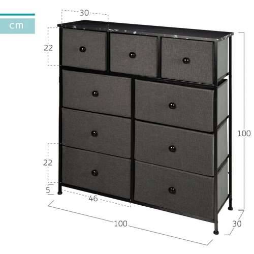 Komoda Max Home Crna Siva Mramor 100 x 100 x 30 cm Cijena