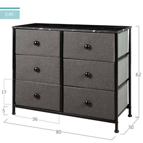 Komoda Max Home Siva Mramor 80 x 62 x 30 cm Cijena