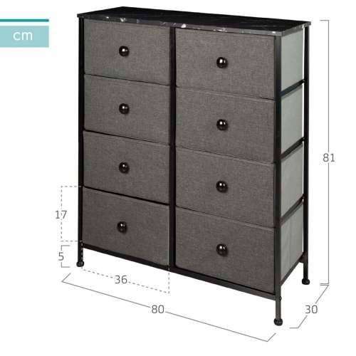 Komoda Max Home Siva Mramor 80 x 81 x 30 cm Cijena