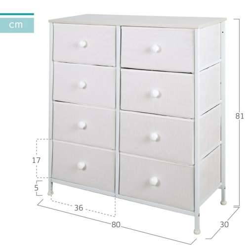 Komoda Max Home Bijela 80 x 81 x 30 cm Cijena