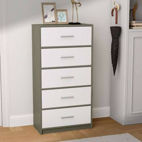 Komoda Max Home Bijela Siva moderan 58 x 112 x 30 cm Cijena