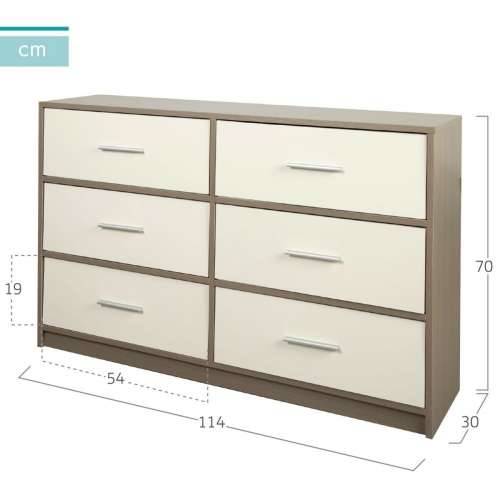 Komoda Max Home Bijela Siva moderan 114 x 70 x 30 cm Cijena