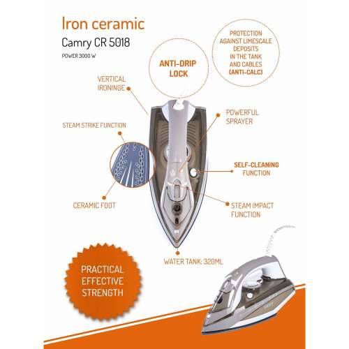 Parno glačalo Adler CR 5018 3000 W 230 V Cijena