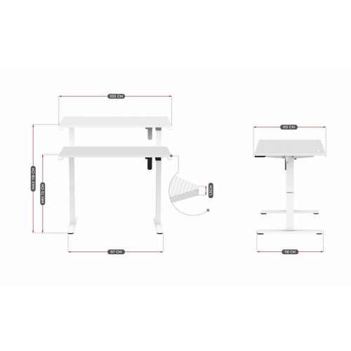 Pisaći stol Huzaro HZ-Hero 7.9 White Bijela Cijena