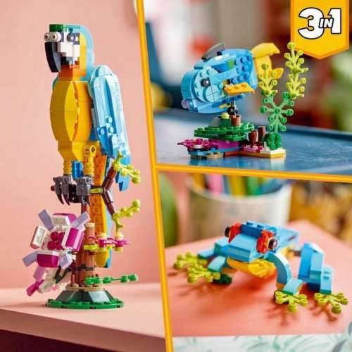 Igra Gradnje Lego Creator 31136 Exotic parrot with frog and fish 3 u 1 253 Dijelovi Cijena