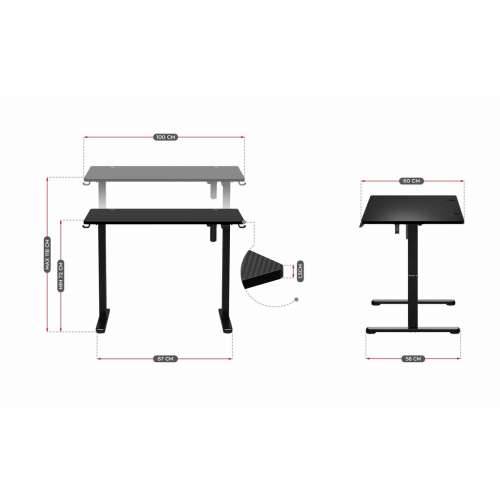 Pisaći stol Huzaro HZ-Hero 7.9 Black Crna Cijena