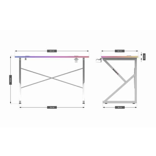 Pisaći stol Huzaro HZ-Hero 1.7 RGB White Cijena