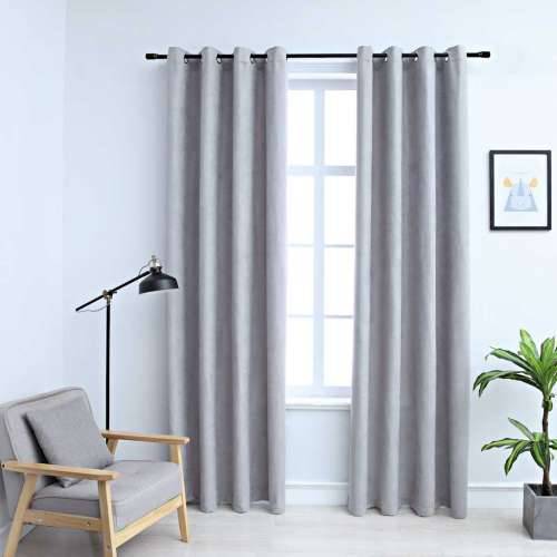 Zavjese za zamračivanje s prstenima 2 kom sive 140 x 175 cm - Siva 140 x 175 cm 2 Cijena