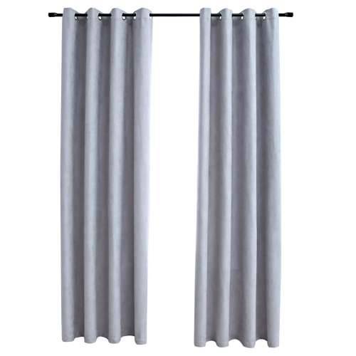 Zavjese za zamračivanje s prstenima 2 kom sive 140 x 175 cm - Siva 140 x 175 cm 2 Cijena