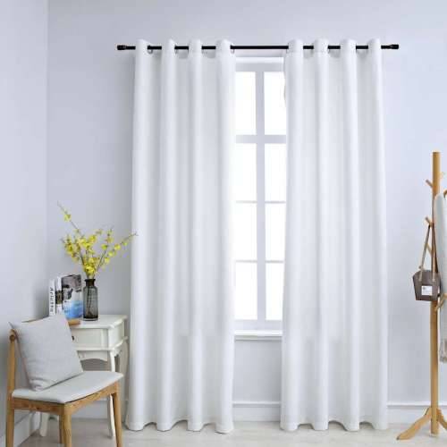 Zavjese za zamračivanje s prstenima 2 kom sivobijele 140x175 cm - Prljavo bijela 140 x 175 cm 2 Cijena