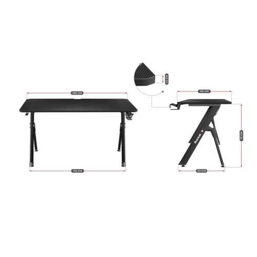 Pisaći stol Huzaro HZ-Hero 2.8 Crna 140 x 60 cm Cijena