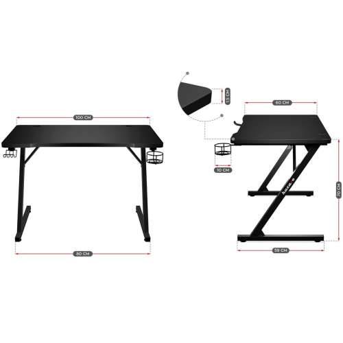 Pisaći stol Huzaro HZ-Hero 1.8 Black Crna Čelik Cijena