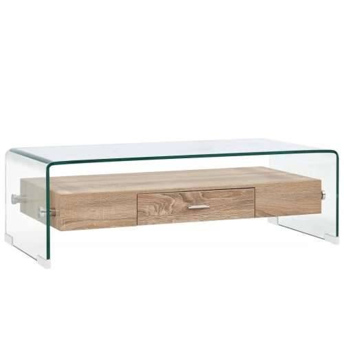 Stolić za kavu prozirni 98 x 45 x 31 cm od kaljenog stakla Cijena