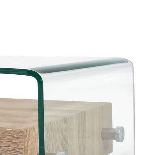 Stolić za kavu prozirni 98 x 45 x 31 cm od kaljenog stakla Cijena