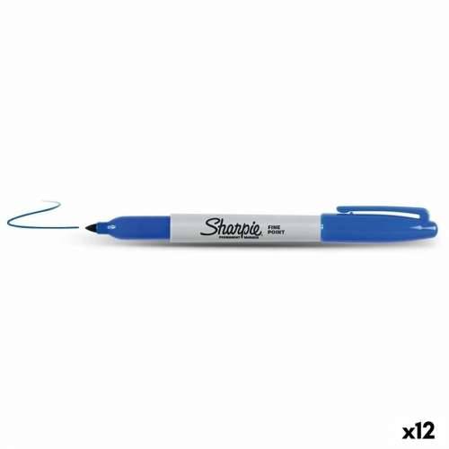 Trajni marker Sharpie Fine Point Plava (12 kom.) Cijena