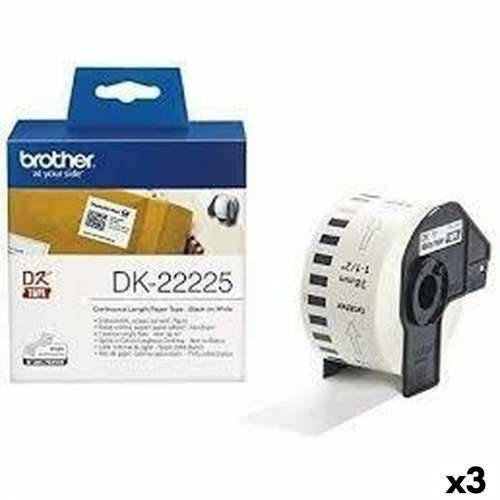 Spojeni Papir za Printere Brother DK-22225 Bijela 38 mm x 30,48 m Crna/Bijela (3 kom.) Cijena