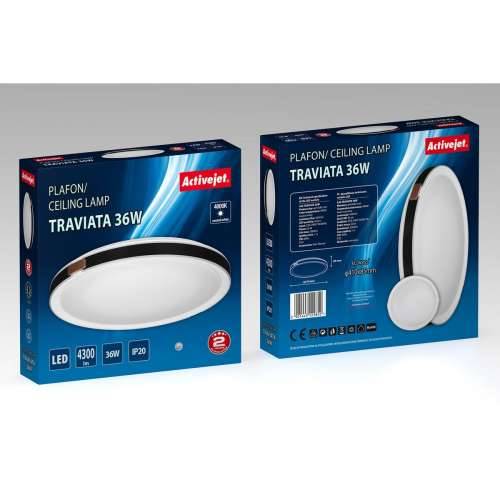 Stropna svjetiljka Activejet AJE-TRAVIATA 36W Bijela Crna 80 36 W (4000 K) Cijena