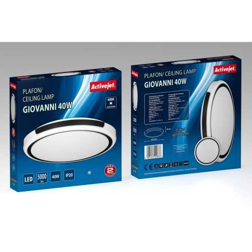 Stropna svjetiljka Activejet AJE-GIOVANNI 40W Bijela Crna 80 (4000 K) Cijena