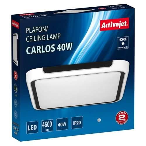 Stropna svjetiljka Activejet AJE-CARLOS 40W Bijela Crna 80 (4000 K) Cijena