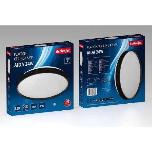 Stropna svjetiljka Activejet AJE-AIDA 24W Bijela Crna 80 24 W (4000 K) Cijena