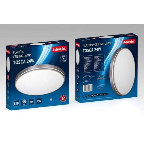 Stropna svjetiljka Activejet AJE-TOSCA 24W Siva 80 24 W (4000 K) Cijena