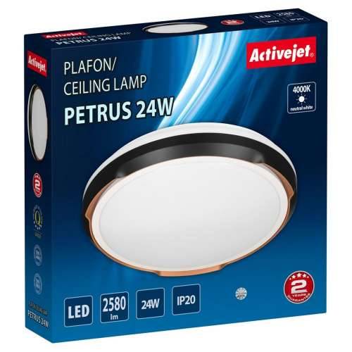 Stropna svjetiljka Activejet AJE-PETRUS 24W Bijela Crna Bakar 80 24 W (4000 K) Cijena