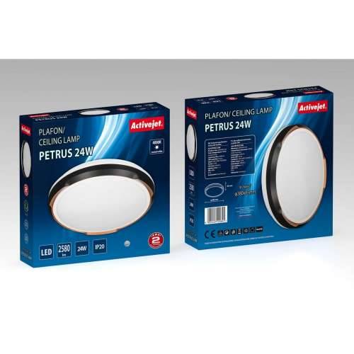 Stropna svjetiljka Activejet AJE-PETRUS 24W Bijela Crna Bakar 80 24 W (4000 K) Cijena