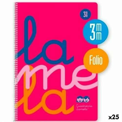bilježnica Lamela Cuadrovía Roza Fluorescentan Din A4 80 Listovi 21,5 x 31,5 cm 5 Dijelovi (25 kom.) Cijena