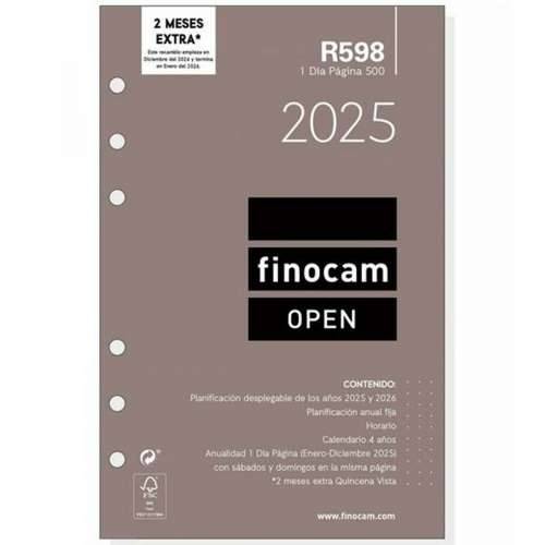 Rezervni dio za rokovnik Finocam OPEN R598 500 2025 11,7 x 18,1 cm Cijena