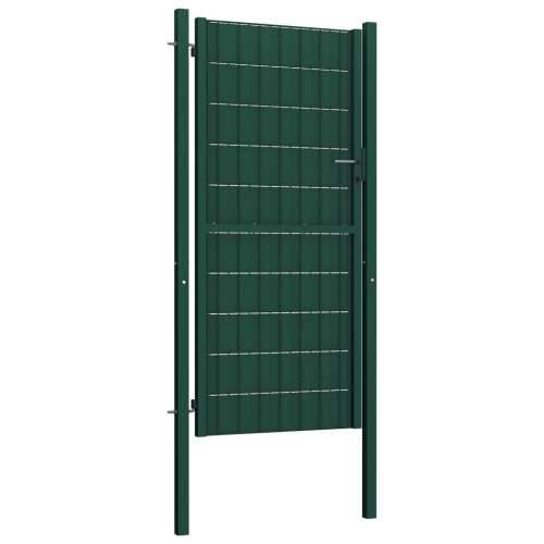 Vrata za ogradu od PVC-a i čelika 100 x 124 cm zelena   - Zelena 100 x 124 cm Cijena